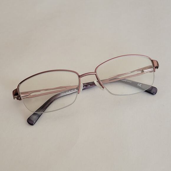 Marchon Eyeglass Frames Tres Jolie 171 601 Blush 54x16x135 Half Rim - Picture 9 of 15